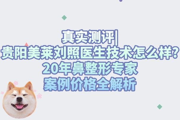 真實(shí)測(cè)評(píng)|貴陽(yáng)美萊劉照醫(yī)生技術(shù)怎么樣?20年鼻整形專家案例價(jià)格全解析