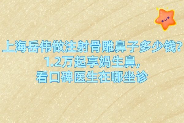 上海岳伟做注射骨雕鼻子多少钱?1.2万起享妈生鼻,看口碑医生在哪坐诊