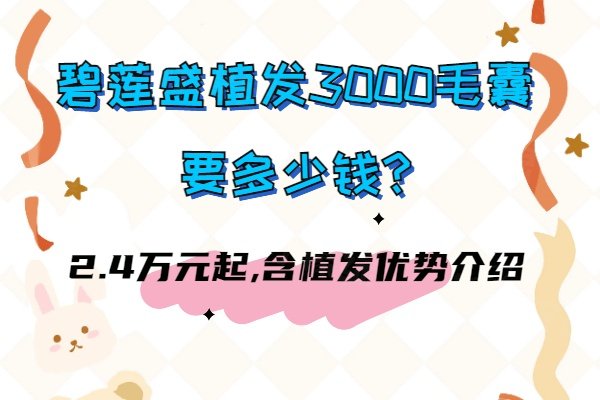 碧莲盛植发3000毛囊要多少钱?2.4万元起,含植发优势介绍