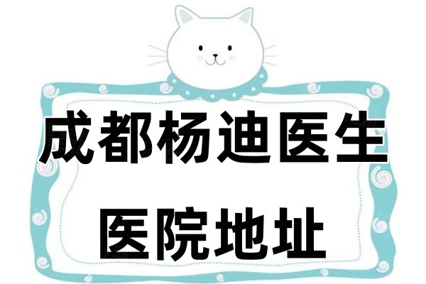 成都杨迪医生医院地址+医生个人介绍+预约方式流程