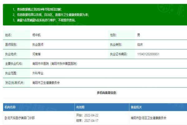 南陽天后醫(yī)療美容門診部楊中凱醫(yī)生www.sanboo.cn