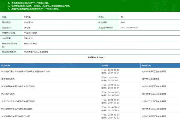 寧波海曙美萊醫(yī)療美容專科門診部孫明磊www.sanboo.cn