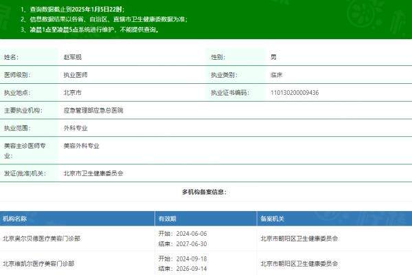 北京奧爾貝德醫(yī)療美容門診部趙軍艦okostu.com