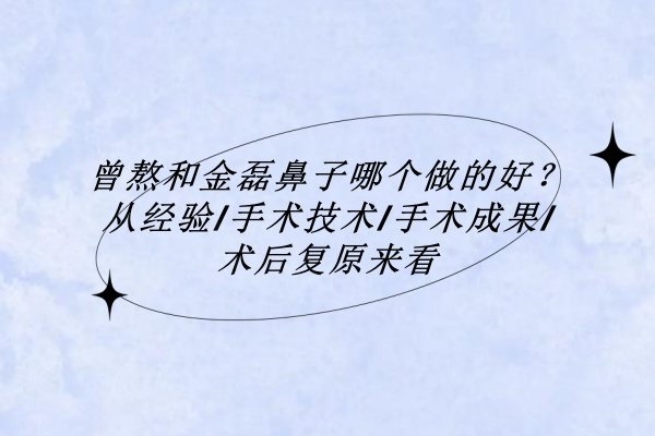 曾熬和金磊鼻子哪個做的好www.sanboo.cn