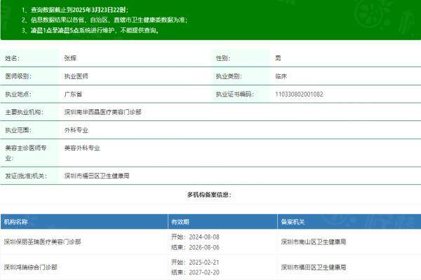 深圳南華西晶醫(yī)療美容門診部張輝okostu.com