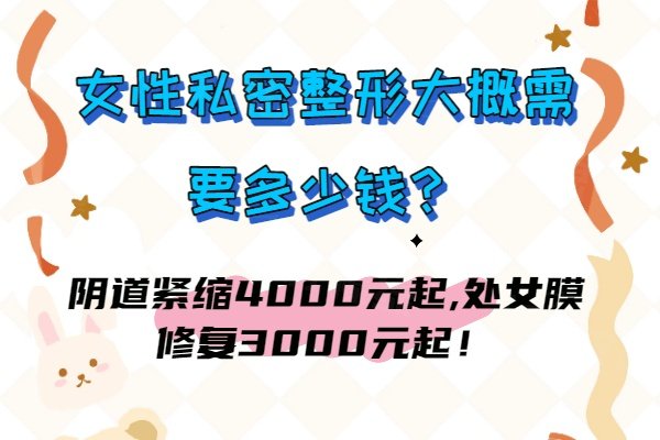 女性私密整形大概需要多少錢