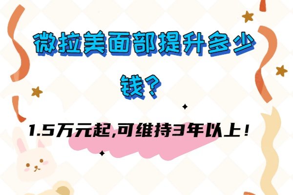 微拉美面部提升多少錢