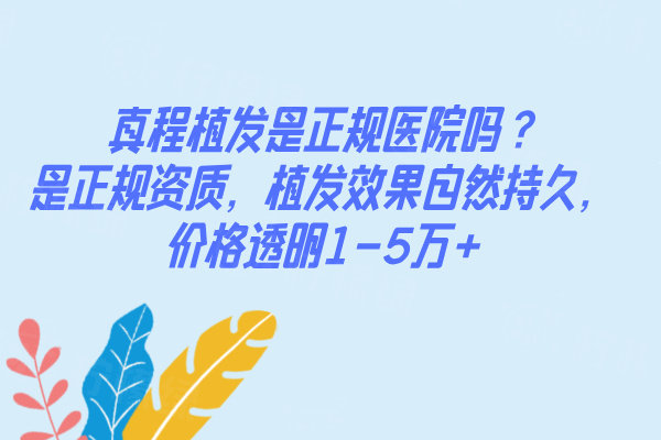真程植發(fā)是正規(guī)醫(yī)院嗎