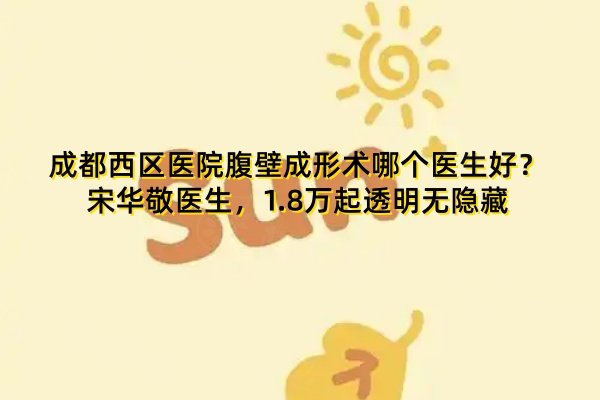 成都西區(qū)醫(yī)院腹壁成形術(shù)哪個(gè)醫(yī)生好