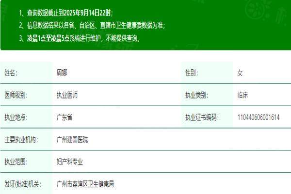 廣州建國醫(yī)院周娜簡介