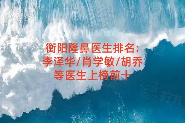 衡陽隆鼻醫(yī)生排名